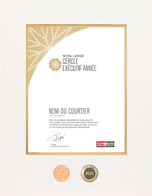 Mise à jour - Cercle exécutif MC de Royal LePage MD Mise à jour - Cercle exécutif MC de Royal LePage MD